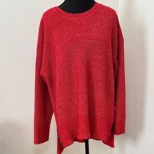 Karl‎ Lagerfeld Red Crew Neck Sweater